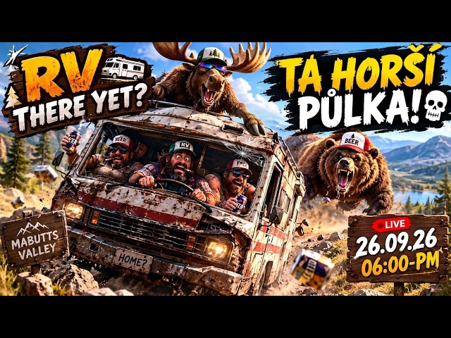 🔴RV THERE YET? – VČERA JSME PŘEŽILI PRVNÍ PŮLKU… DNESKA NÁS ČEKÁ TA HORŠÍ! 😂🚐🧭!DONO !MERCH !HELP