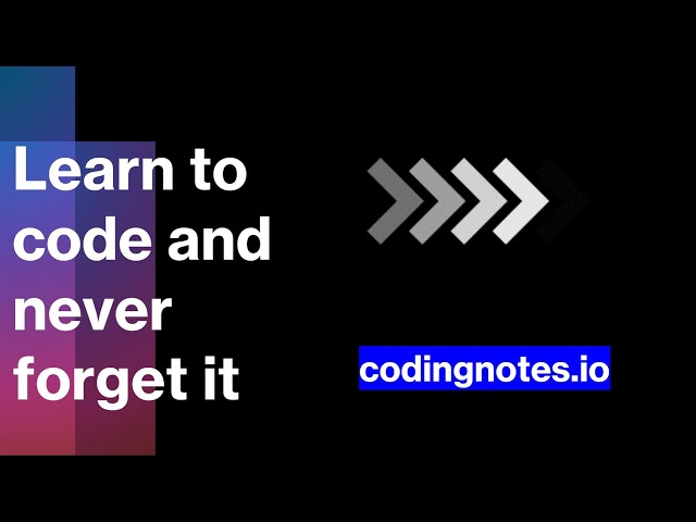 CodingNotes | Learn Programming with Notes and Flashcards