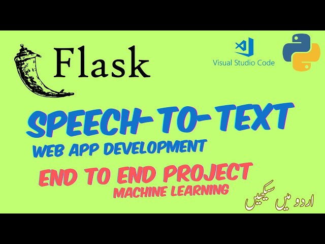 Speech to text app development with flask python