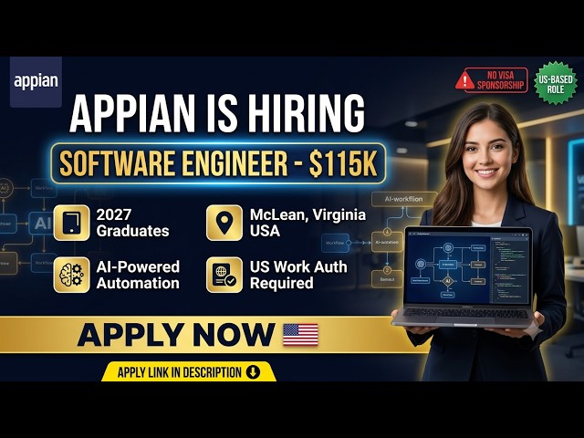 Appian Hiring Software Engineer 2027 Grads US-Based $115K #appian #itjobs #freshersjobs #jobseekers