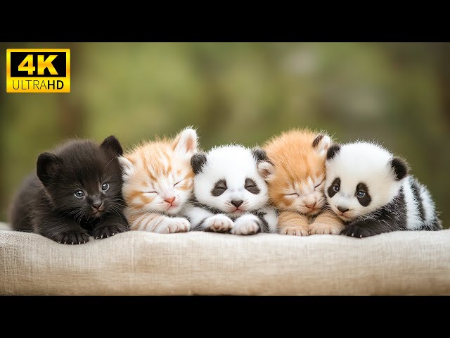 BABY ANIMALS 4K - The Dreamy World Of Lovely Animals With Gentle Relaxing Music,Colorful Animal Life