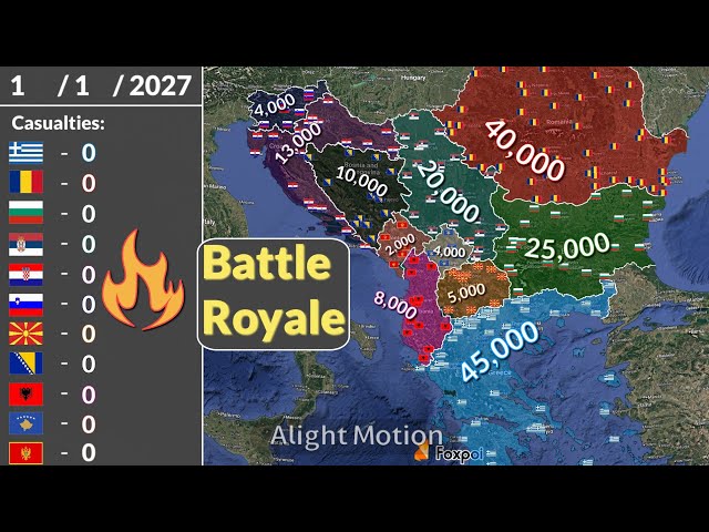 Balkan Battle Royale using Google Earth (Only Fiction!!!)