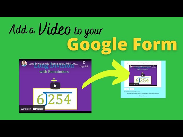 How to Add or Embed Video to Your Google Form Quiz (for Teachers)