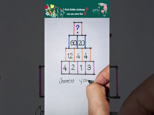 math Riddle challenge‼️ #mathriddle #braintestsolution #mathbrainteaser