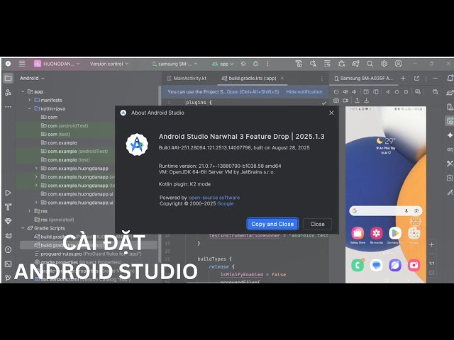 Hướng dẫn nhanh cách tải và cài đặt môi trường Android Studio phiên bản cuối năm 2025