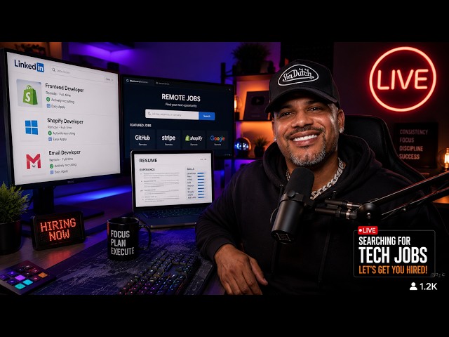 Web Developer Looking For Tech Jobs Live + Building Resume + Q&A