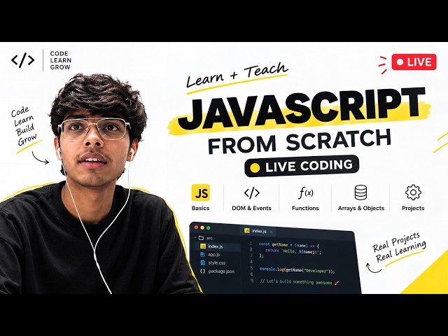 Learning Javascript Live! | Web Dev Stream