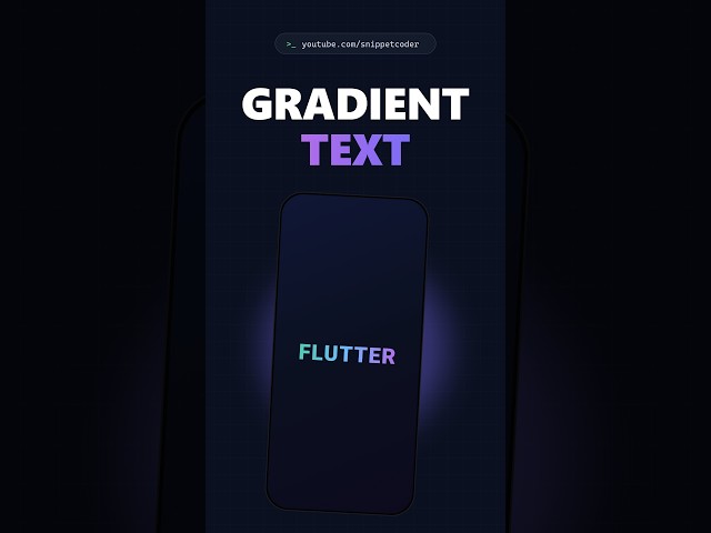 Gradient TEXT in Flutter 🌈 one widget #shorts