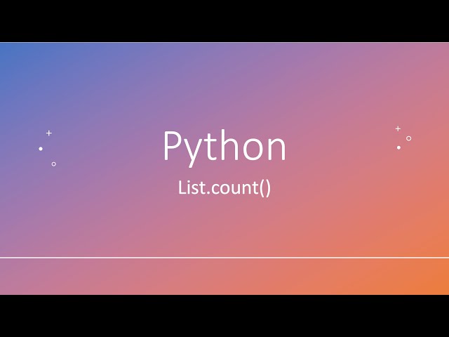 Python list.count()