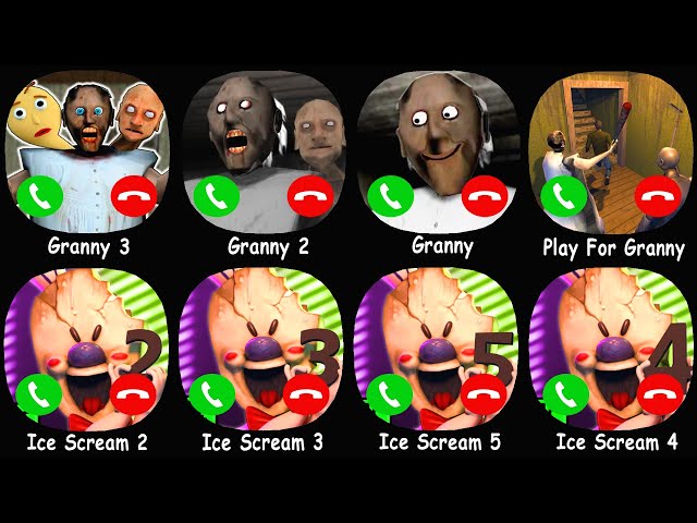 Granny 3, Ice Scream 2, Granny Chapter Two, Ice Scream 3, Granny, Ice Scream 5, Play For Granny..