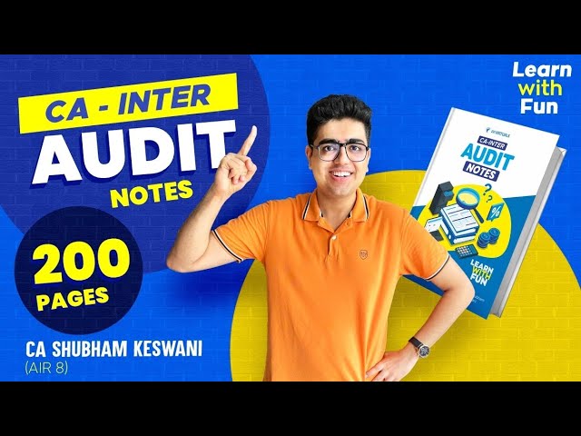 CA Inter Audit Notes 😃 200 Pages | CA Shubham Keswani (AIR 8)