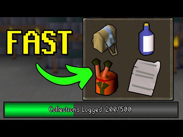 The 200 fastest collection log slots in OSRS