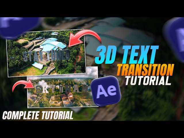 AFTER EFFECTS ELEMENT 3D TEXT TRANSITION TUTORIAL | FAST CUT REELS 3D TEXT TRANSITION EDITING |