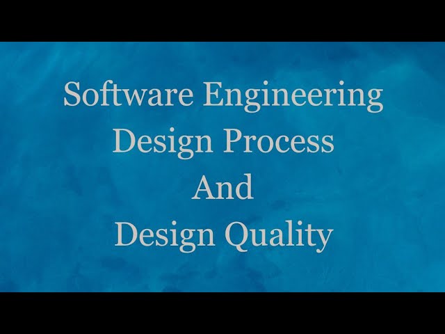 Design Process & Design Quality - Unit- 3 (Software Engineering) JNTUH ( B.Tech)