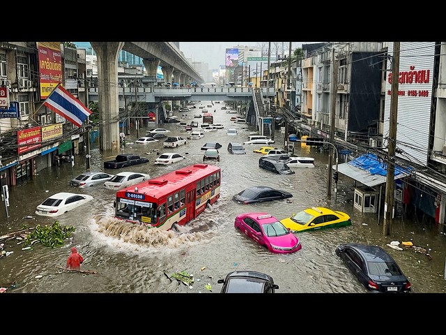 Thailand in Flood Chaos! Bangkok Streets Turn Into Rivers, Cars and Homes Submerged, People Trapped
