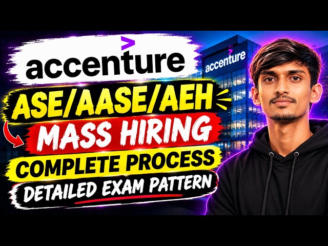 Accenture ASE/AASE/AEH Complete Mass Hiring Process + Exam Pattern | Eligibility, Salary, All Rounds