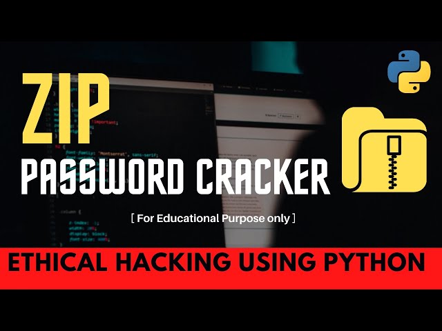 How to crack Zip password with Dictionary Attack using Python | Ethical hacking with Python.