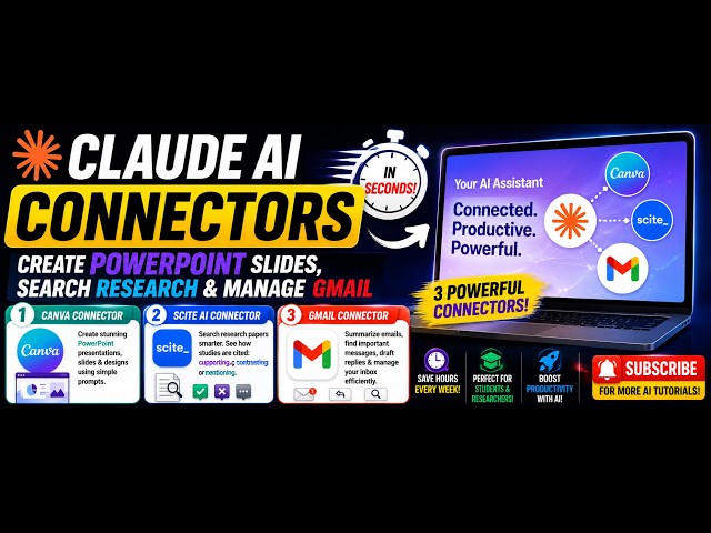 Claude AI Connectors Explained: Create PowerPoint Slides, Search Research & Manage Gmail with AI