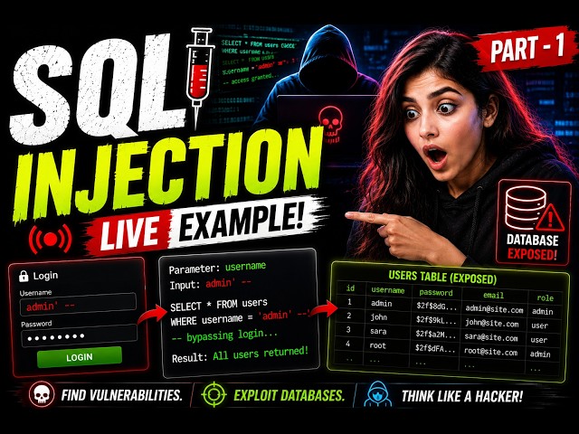 SQL Injection Full Practical with Live Examples - PART 1 | Xploitdev #ethicalhacking #cybersecurity