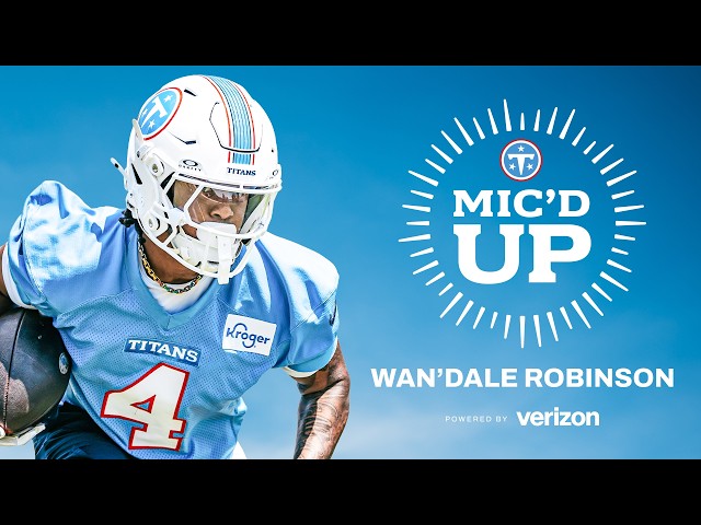Wan’Dale Robinson Mic’d Up at Practice | Tennessee Titans