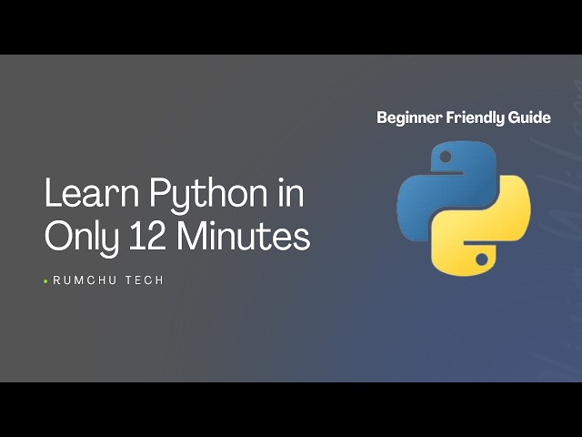 Learn Python in Only 12 Minutes (Beginner Tutorial)