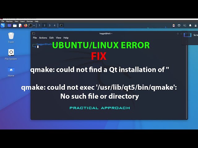 qmake: could not find a Qt installation of ''/qmake: could not exec: No such file or directory