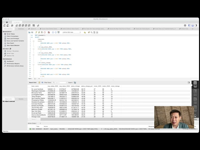 Master in Business Analytics A4 H Baseball Assignment video2 Boston Cambridge SQL query