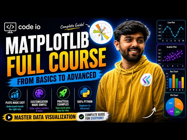 Matplotlib Full Course in 90 Minutes  | Python for AI DS - part 3 | code io - Tamil
