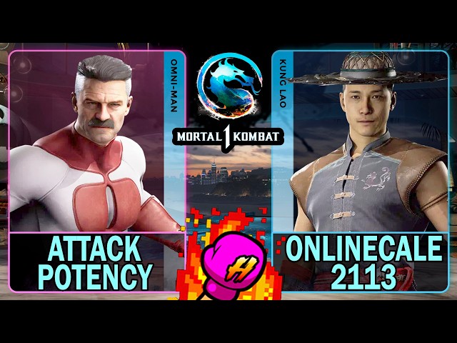 MK1 Attack Potency (OMNI-MAN) VS Onlinecale2113 (KUNG LAO)🥊Mortal Kombat 1🥊4K 60ᶠᵖˢ