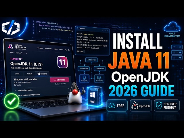 How to Install Java 11 OpenJDK from Eclipse Adoptium (2026) | Windows Step-by-Step Guide