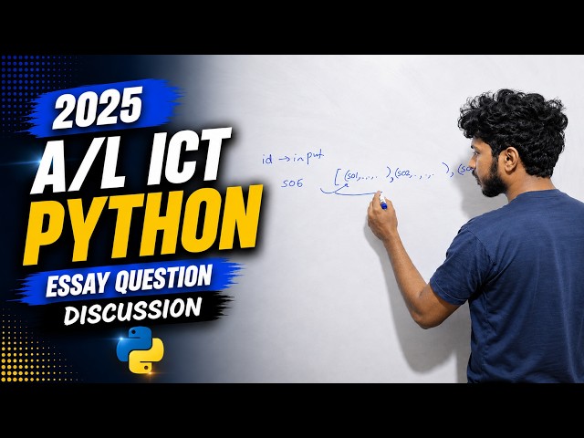 2025 A/L ICT Python | Past Paper Discussion | Sasindu MAPA