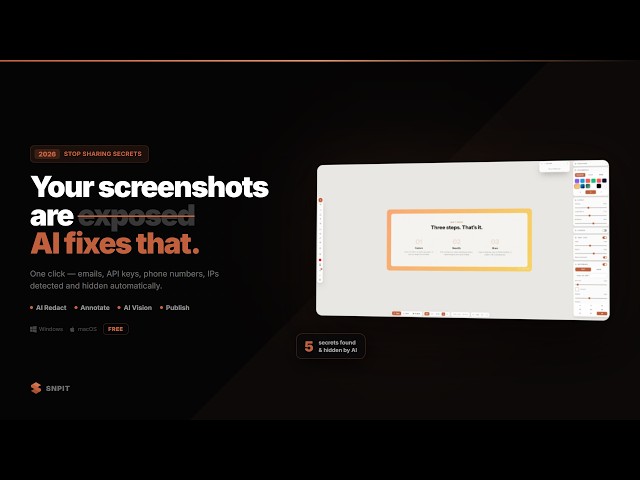 SNPIT — Auto-Redact Sensitive Data from Screenshots with AI