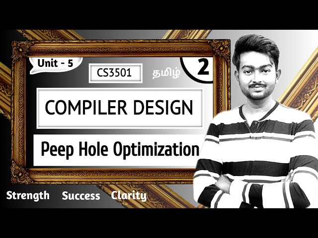 Peep Hole Optimization in Tamil | Compiler Design in Tamil | Unit 5 | CS3501