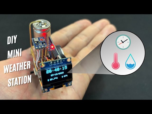DIY ESP32 Mini Weather Station with RTC & OLED | Real-Time Temperature & Humidity