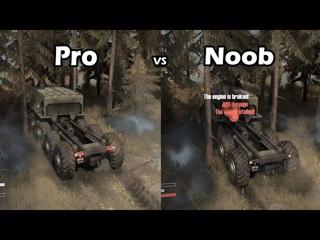 Spintires Mudrunner Pro vs Noob