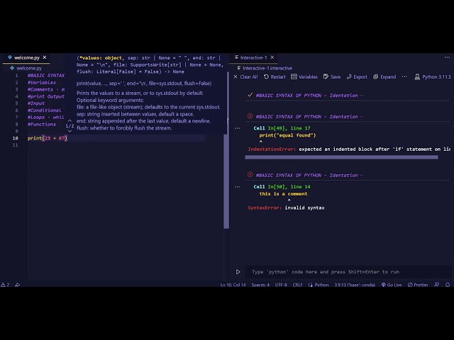 Chapter 1.1 |  Basic Syntax
