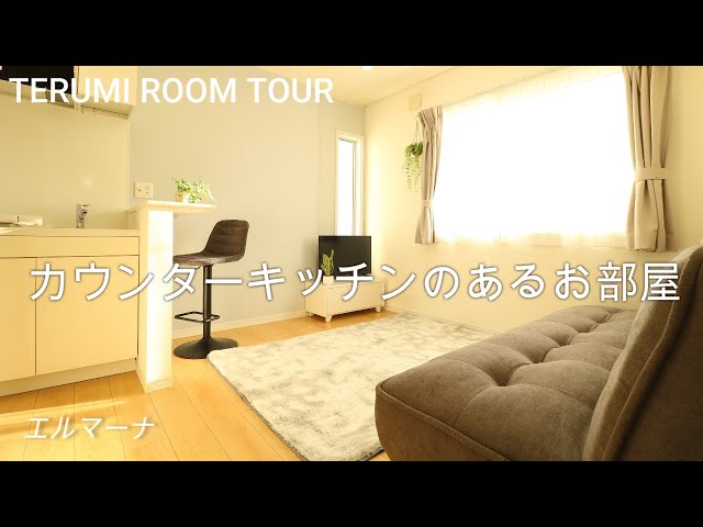 【ルームツアー211】東大宮で1人暮らし！初めての1人暮らしに！カウンターキッチンの１R！駅からアクセスの良い立地！家具家電付きフリースタイル賃貸！【エルマーナ】【テルミ東大宮店】