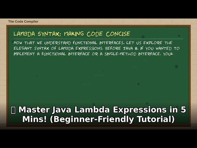 🚀 Java Lambda Expressions: Master Them in 5 Mins! (Beginner-Friendly Guide)