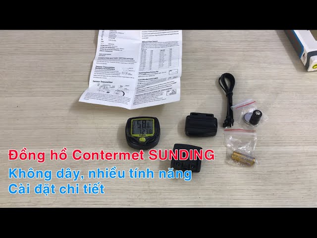 Đồng hồ đo tốc độ contermet không dây Sunding SD-548c, Mã: D18SD, GIÁ 200k |  0983315936