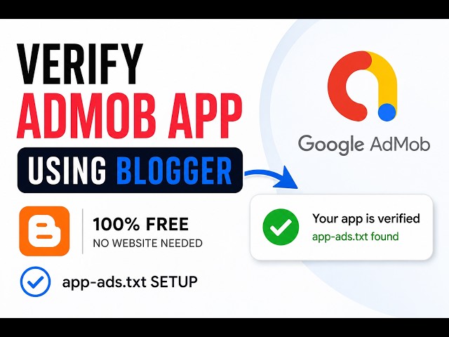How to Verify App in AdMob Using Blogger (FREE) | app-ads.txt Setup