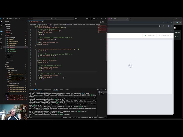207 - ThreeJS and Angular Space And Time Application: Cypress e2e