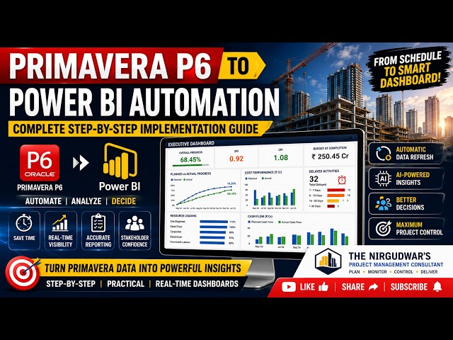 Primavera P6 + Power BI + AI | Complete Construction Project Reporting Automation
