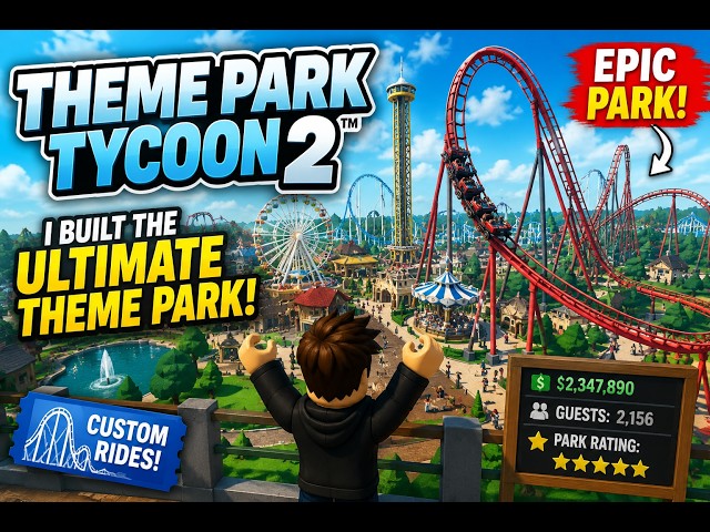 🎢 I Built the ULTIMATE Theme Park in Roblox!