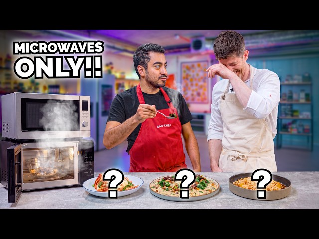 Can Pro Chefs Make A 3-Course Restaurant Meal Using ONLY Microwaves? | Sorted Food