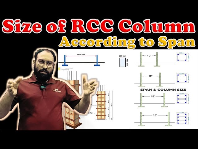 Size of RCC Column According to Span | Column Design Guide in Urdu/Hindi