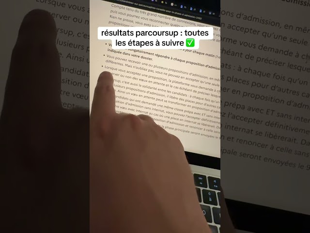résultats parcoursup : toutes les étapes à suivre ✅ #parcoursup #lycee #bac #bac2026 #terminale