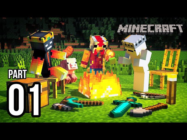 Minecraft TRIO Survival - Part 01 - MINING UNDERGROUND: IRON & DIAMONDS (Java Edition) No Commentary