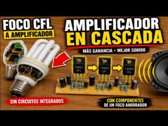 Turn a CFL bulb into an audio amplifier