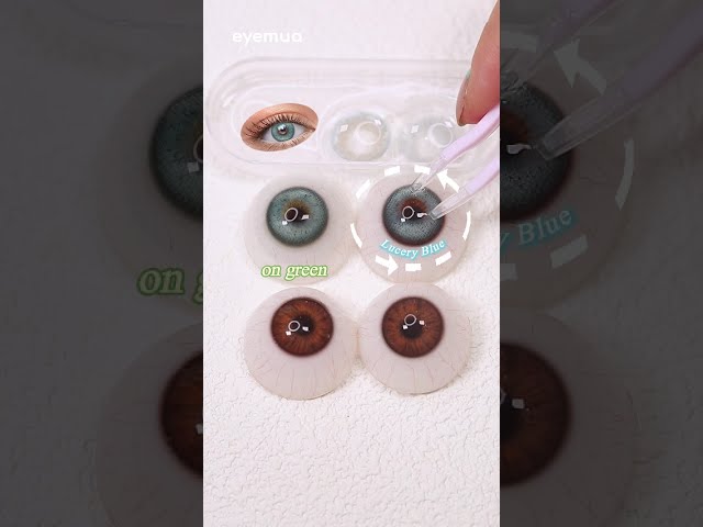 on green vs. on brown👀No one talks about how much the right eye color can change your whole face. ✨