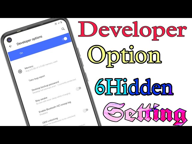 Developer Option 6 Hidden Secret Setting ||| Hidden tricks|| Hm Technical